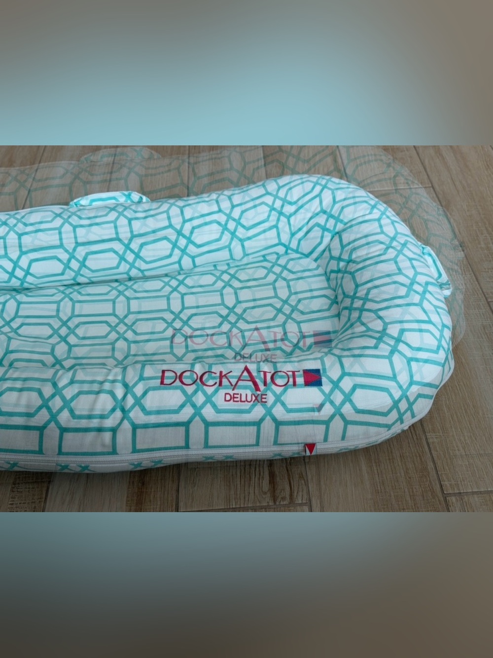 DockATot Deluxe+ Dock Infant Lounger - Minty Trellis for 0-8 Months - Picture 12 of 14